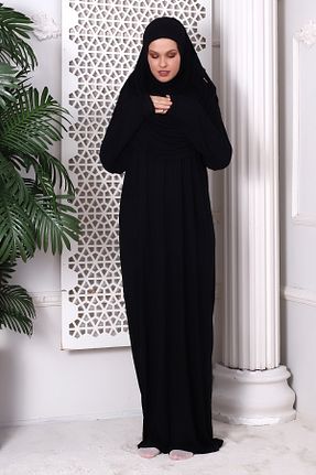 کلاه و ابایا مشکی زنانه بافتنی ihvanonline - کد 359425343