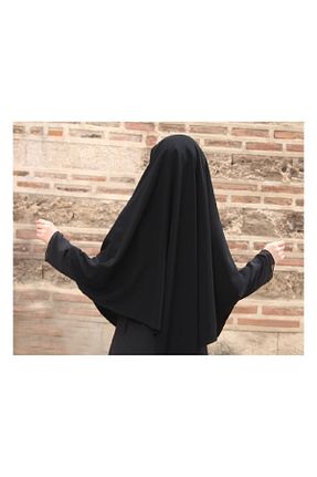 کلاه و ابایا مشکی زنانه بافتنی Annes Tesettür - کد 369589005