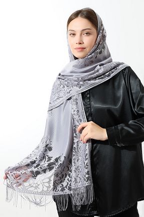 روسری طوسی ساده ihvanonline - کد 849733772