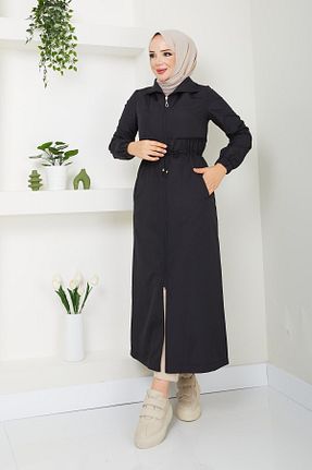 ترنچکت حجاب مشکی زنانه پنبه پلی استر Günay Karaca - کد 848823603