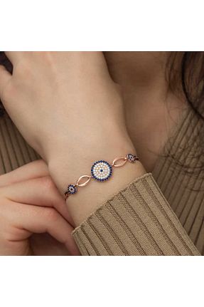 دستبند نقره صورتی زنانه 925 عیار fermershop - کد 857103183