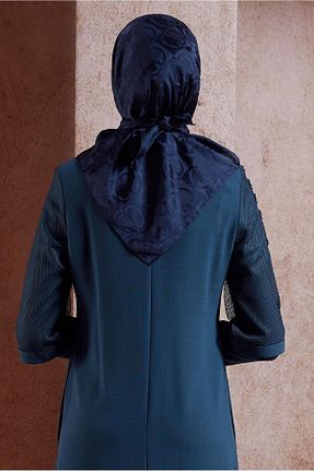 روسری سرمه ای ساتن Alvina - کد 855461523
