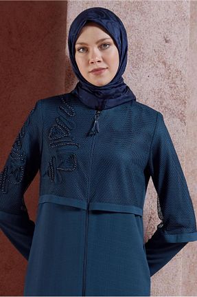 روسری سرمه ای ساتن Alvina - کد 855461523