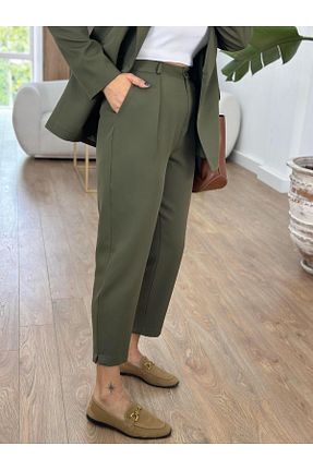 ست بالاتنه و پائین تنه خاکی زنانه بافتنی GAMZE ALPTEKİN - کد 857007669