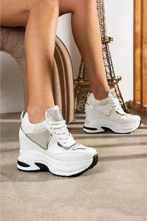 کفش اسنیکر سفید زنانه بند دار nuaA - کد 856903280