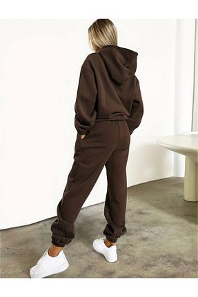 ست گرمکن قهوه ای زنانه پنبه ای CAST COLLECTİON - کد 856905789