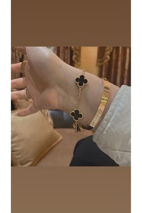 دستبند استیل (فولاد) مشکی زنانه استیل (فولاد) ANGELSS JEWELLERY - کد 856956287