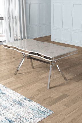 میز آشپزخانه سفید MDF Canisa - کد 807553197