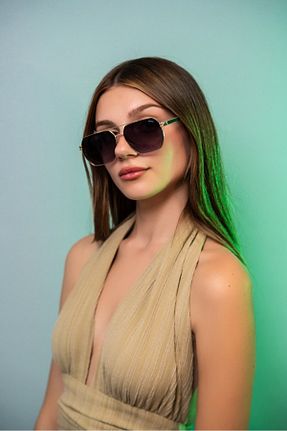 عینک آفتابی طلائی مردانه 56 montblack - کد 852047672