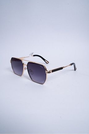 عینک آفتابی طلائی مردانه 56 montblack - کد 852047672