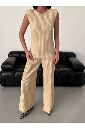 بلوز بژ زنانه ساده OUZ Fashion - کد 856970396