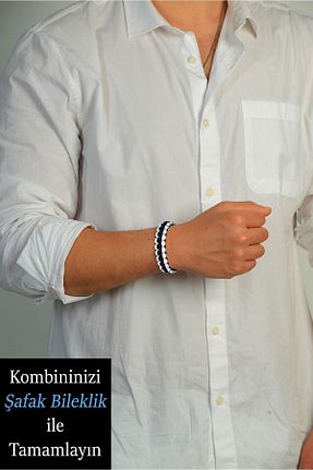 دستبند جواهر مشکی زنانه منجق ŞAFAK BİLEKLİK - کد 839177543