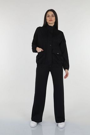 ست بالاتنه و پائین تنه مشکی زنانه بافتنی le mardi - کد 781251859