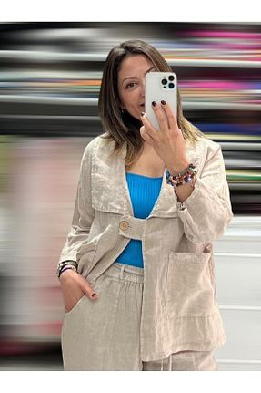 کت مشکی زنانه اورسایز Hanımefendi Butik - کد 857011782