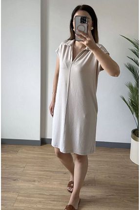 لباس بژ زنانه بافتنی GAMA FASHİON - کد 845892308