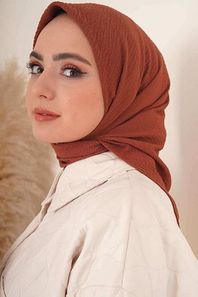 روسری نارنجی پنبه پلی استر Organic Scarfs - کد 558129683