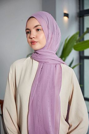 شال بنفش زنانه شیفون Scarf - کد 829681426