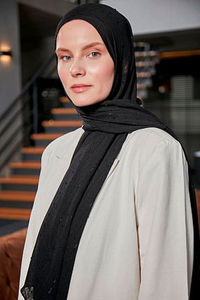 شال مشکی زنانه شیفون Scarf - کد 829675321