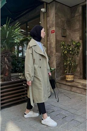 ترنچکت سبز زنانه پنبه ای Kiremit - کد 803234106