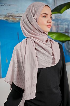 شال قهوه ای زنانه شیفون Scarf - کد 816615464
