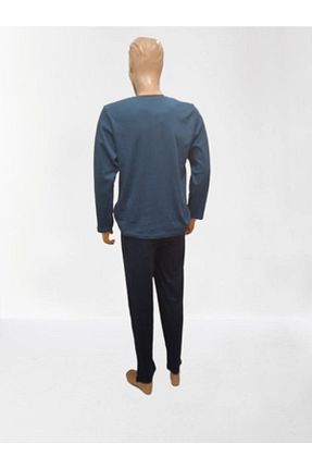 ست لباس راحتی آبی مردانه ساده Mefa Pijama - کد 218385754