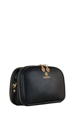 کیف پستچی مشکی زنانه چرم مصنوعی senna - کد 743655183