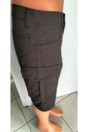 شلوارک و برمودا سایز بزرگ قهوه ای زنانه پنبه - الاستین BeyzDenim - کد 812495063