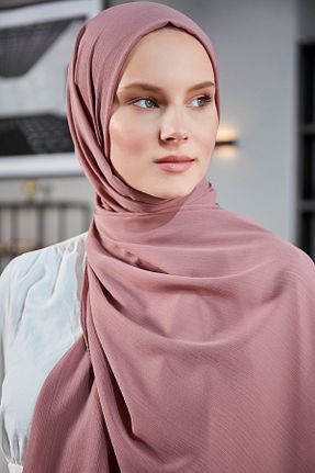 شال صورتی زنانه شیفون Scarf - کد 816227263