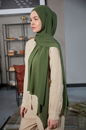 شال خاکی زنانه شیفون Scarf - کد 816227228