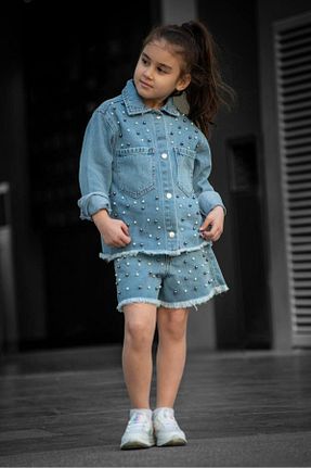 ست بالاتنه و پائین تنه آبی بچه گانه بافت Lolliboomkids - کد 831632399