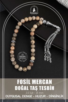 تسبیح رنگی سنگ طبیعی OSMANLI DOĞAL TAŞ - کد 666110336