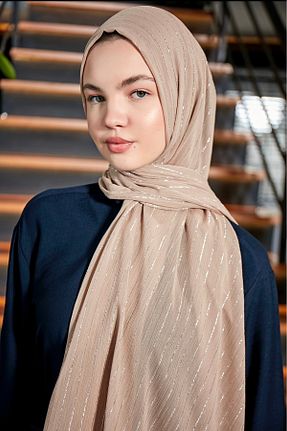 شال قهوه ای زنانه شیفون Scarf - کد 816091640