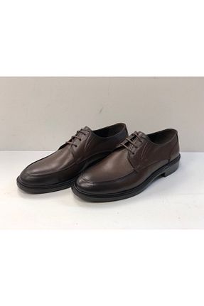 کفش کلاسیک قهوه ای مردانه چرم خالص KAFKASLAR AYAKKABI - کد 450221196