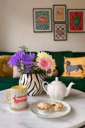 لیوان آب قهوه ای پرسلن Hello Melody Design - کد 331605204