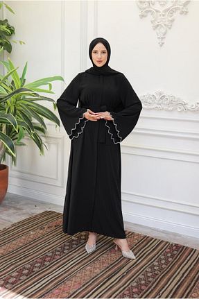 کلاه و ابایا مشکی زنانه پنبه ای Nueny prive - کد 839473476