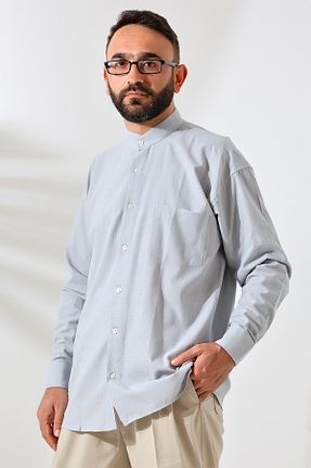 پیراهن طوسی مردانه گشاد ihvanonline - کد 849813403