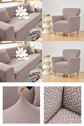 کاور مبل قهوه ای جاکار elyar - کد 857382025