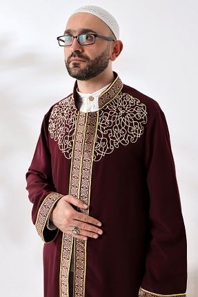 کت و شلوار زرشکی مردانه بافتنی ihvanonline - کد 817395479