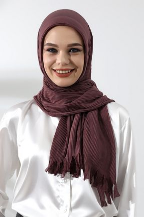 شال بنفش زنانه پنبه ای ihvanonline - کد 782593769