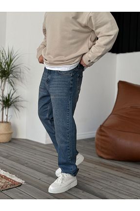 شلوار جین آبی مردانه پاچه لوله تفنگی TÜZeMEN - کد 820513868