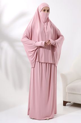 لباس حجاب صورتی زنانه اورسایز ihvanonline - کد 806553430