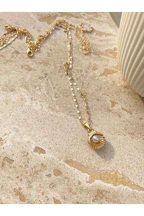 گردنبند جواهر طلائی زنانه روکش طلا solaris design - کد 831903867