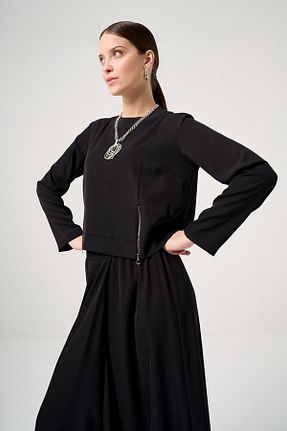 بلوز حجاب مشکی زنانه Relaxed Nakimascara - کد 857419562