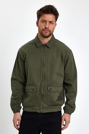 کت خاکی مردانه اورسایز DAMGA JEANS - کد 796707208