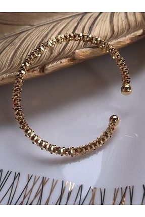 دستبند استیل (فولاد) طلائی زنانه استیل (فولاد) miranda - کد 802727054