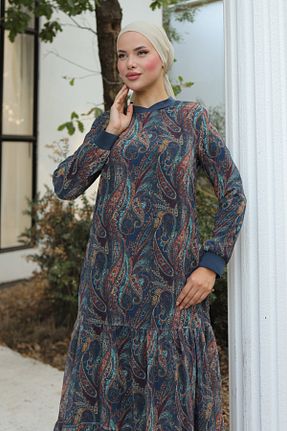 لباس حجاب طوسی زنانه رگولار Pamuk Butik - کد 857485868