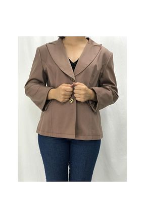 کت قهوه ای زنانه Boxy ENSAR GİYİM - کد 818050288