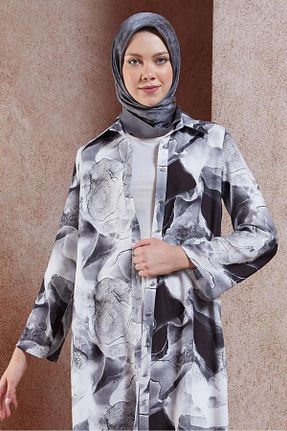 روسری طوسی ساتن Alvina - کد 853637599