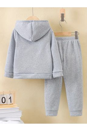 ست کرمکن اسپرت طوسی بچه گانه پنبه ای THEKONT - کد 856053399