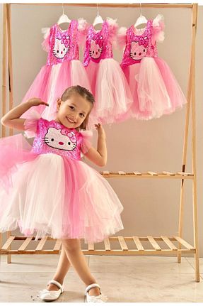 لباس صورتی بچه گانه جین Fatma Kına Fenomen Kids - کد 854364191